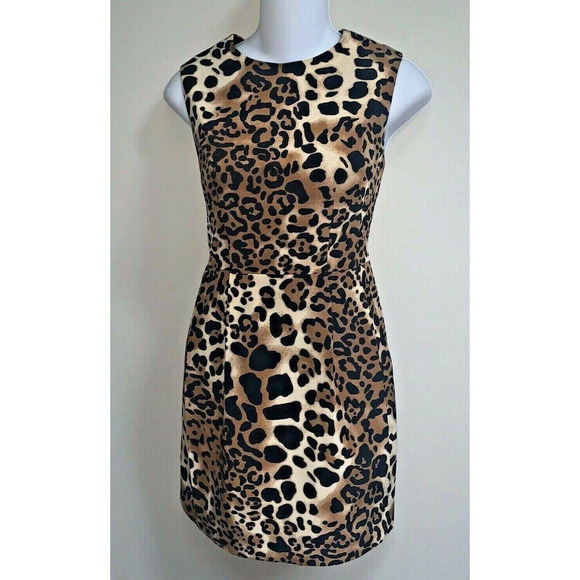 Nanette Lepore Leopard-print Silk Dress~Sz 2 - Picture 1 of 4
